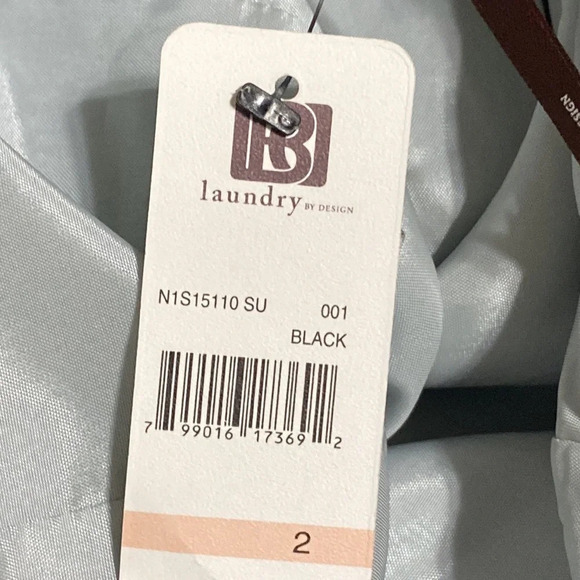 Laundry by Design NEW Fit & Flare Dress One Shoulder Floral Lace Black Size 2 - Picture 7 of 8